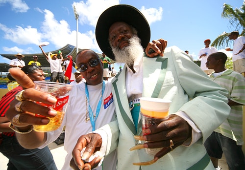 Gravy the Entertainer with a beer in his hand