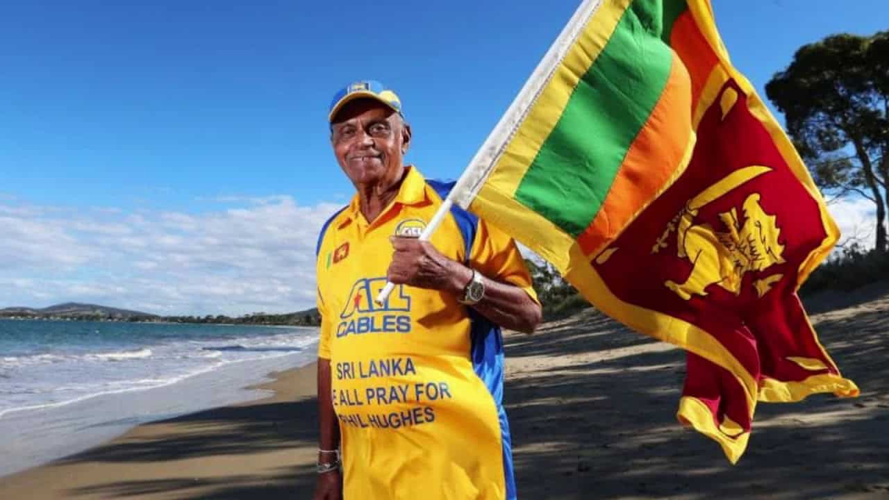 Percy Abeysekera on the beachfront